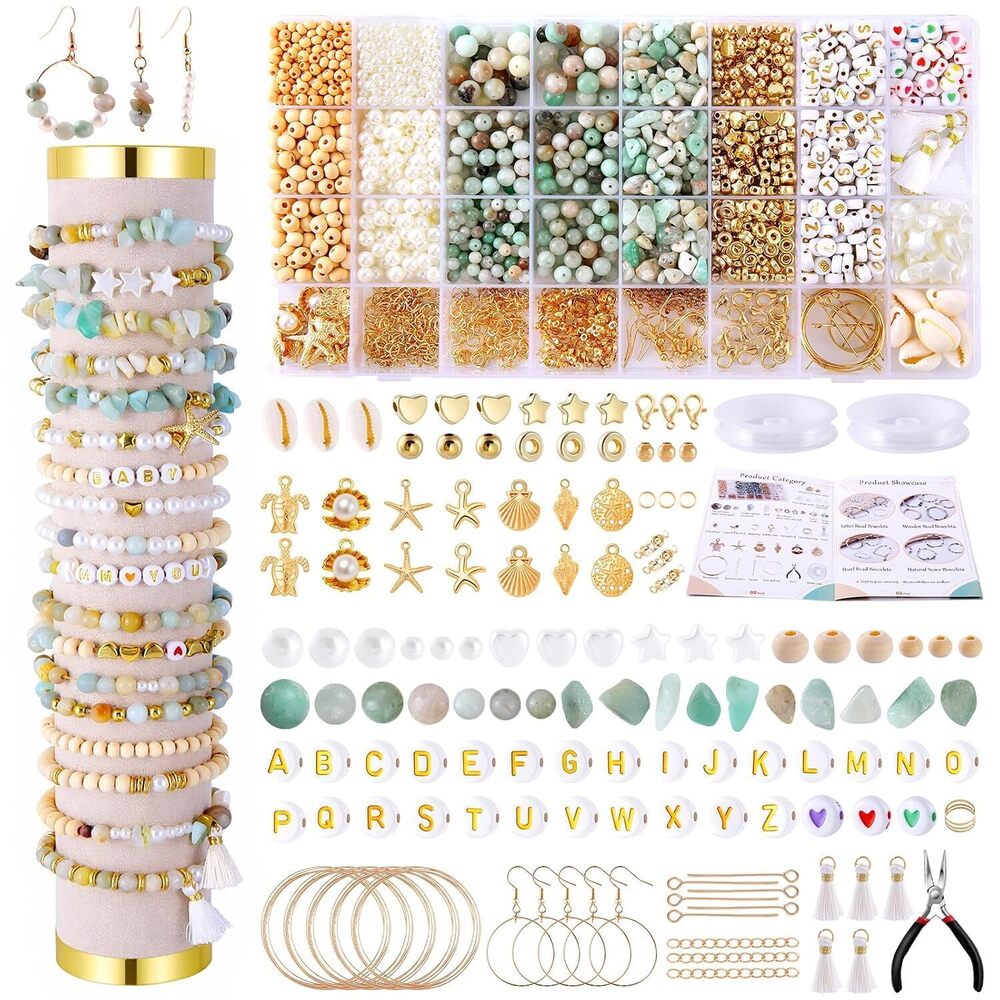 Natural Stone Bead Kit 1927pc Jewelry Making Supplies
